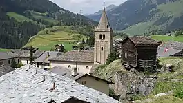 Bourg-Saint-Pierre with the church of St-Pierre