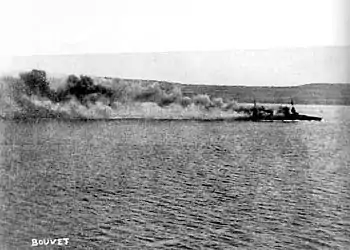 French battleship Bouvet sinking