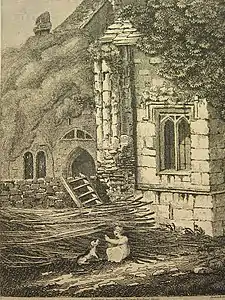 Boxley Abbey ruins, 1811 (now gone)