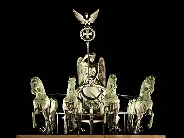 Brandenburg Gate Quadriga at night