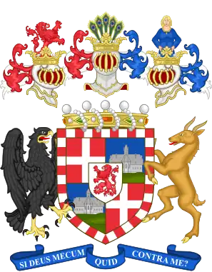 Arms of the Barons of Brandhofen granted to Anna Plochl and her descendants in 1834