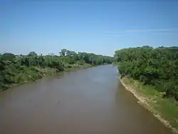 The Brazos in southeast Central Texas west of Bryan, Texas