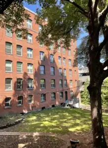 View of the Breslin's rear courtyard