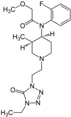 Chemical structure of Brifentanil.