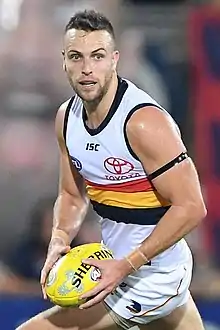 Brodie Smith playing for Adelaide in 2019