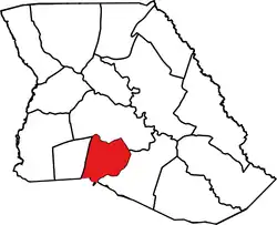 Location of Brown Marsh Township in Bladen County