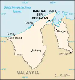 Location of Brunei