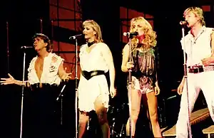 Bucks Fizz, winner of the 1981 contest for the United Kingdom.