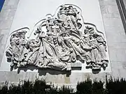 Left side of the bas-relief façade of the National Opera (1953).