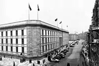 The New Reich Chancellery, pictured here on the junction of Hermann-Göring-Straße (now Ebertstraße) and Voßstraße in 1939.