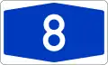 Bundesautobahn 8 number.svg