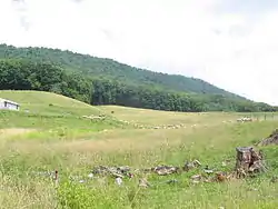 View of Burke's Garden, Virginia, from the center of the basin