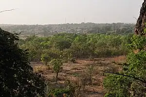 Skyline of the town of Sindou from the "Pics de Sindou"