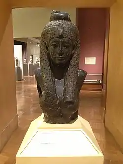 A granite Egyptian bust of Cleopatra from the Royal Ontario Museum, mid-1st century BC