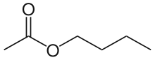 Skeletal formula of butyl acetate