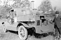 An early vehicle kitchen in the back of a truck, built for the American Expeditionary Forces during World War I