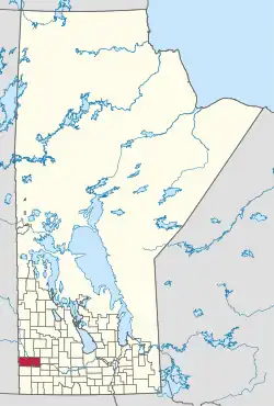 Location of the RM of Wallace – Woodworth in Manitoba