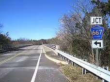 CR 567's bridge over the South Branch Raritan River facing north