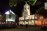 View of the Cabildo at night