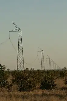 The southern line crossing through the Kruger National Park