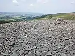 Two cairns on Great Hill, 470 m south and 750 m south west of Quantock Farm