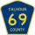 County Road 69 marker