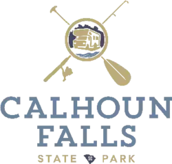 Logo image showing an RV camper, a paddle, and a fishing pole with the name Calhoun Falls below