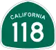 State Route 118 marker