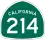 State Route 214 marker