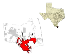 Location in Texas