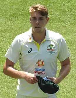 Cameron Green (pictured in 2018) scored 114 runs.