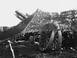 Camouflaged howitzer, Third Battle of Ypres, 1917