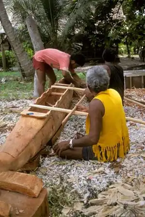 Image 30Canoe carving on Nanumea atoll, Tuvalu (from Polynesia)