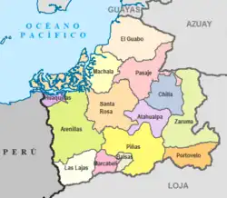 Cantons of El Oro Province