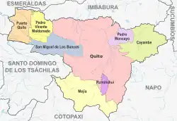 Cantons of Pichincha Province