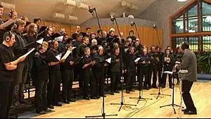 Capellen Choir during recording session for Manowar