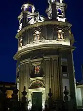 View of the church with the new lighting