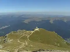 Heroes' Cross seen from actual Caraiman Peak