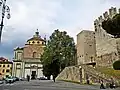 The church of Santa Maria delle Carceri and the castel