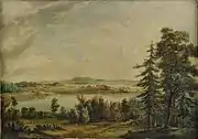 View over Hallsnäs mansion - Småland