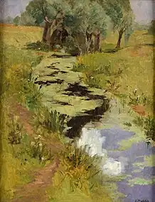 Summer Landscape with Stream