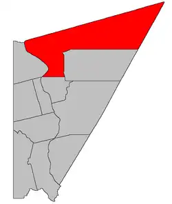 Location within Carleton County, New Brunswick.