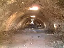 Interior of one of the cisterns