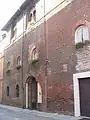 Tower and Roero house of Cortanze in Via Q. Sella, facade