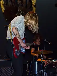 Cassie Ramone performing with Vivian Girls at KGB, 2011