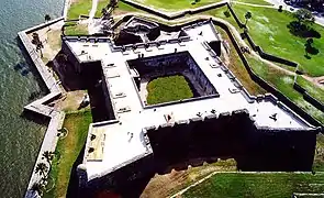 Castillo de San Marcos (completed 1695), Florida. Four-bastion fortress.