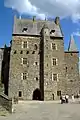 Fortified gatehouse from inside of the courtyard