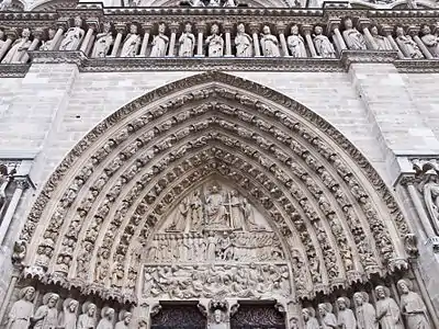 Illustration of the Last Judgment,central portal of west façade