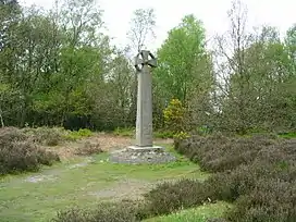 The granite Celtic Cross on Gibbet Hill