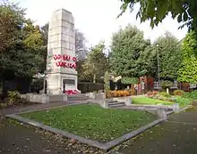 Cenotaph in Aldershot in the UK, 'Home of the British Army'